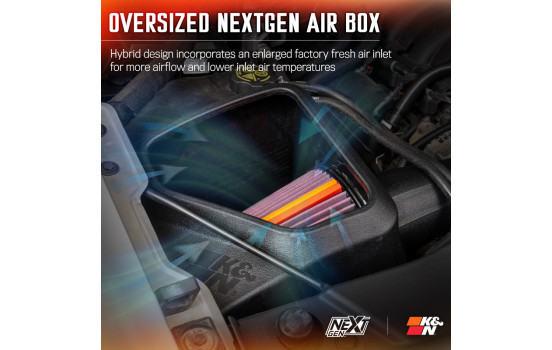 Admission d'air froid K&N NextGen compatible avec Cadillac/Chevrolet/GMC 5.3L/6.2L V8 2014-2020 (50-3082) K&N, Image 7