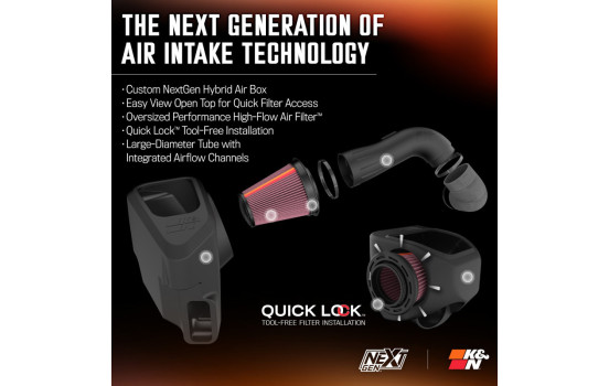 Admission d'air froid K&N NextGen compatible avec Chevrolet Silverado et GMC Sierra 2500/3500 HD 6.6L V8 2020- 50-3103 K&N, Image 6