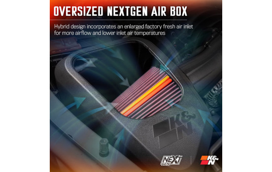 Admission d'air froid K&N NextGen compatible avec Chevrolet Silverado et GMC Sierra 2500/3500 HD 6.6L V8 2020- 50-3103 K&N, Image 7