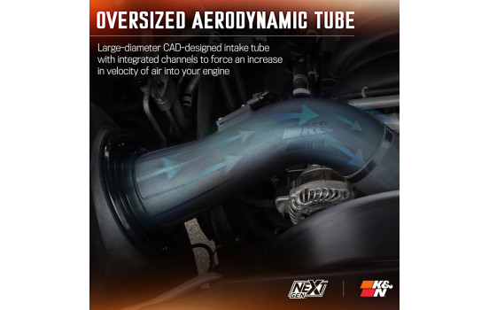 Admission d'air froid K&N NextGen compatible avec Chevrolet Silverado et GMC Sierra 2500/3500 HD 6.6L V8 2020- 50-3103 K&N, Image 8