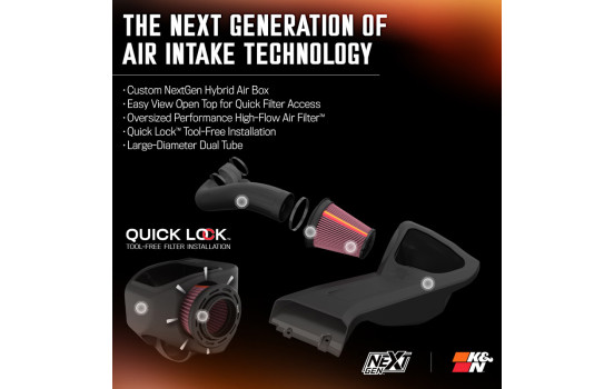 Admission d'air froid K&N NextGen compatible avec Ford F150 5.0L V8 2015- (50-2591) K&N, Image 6