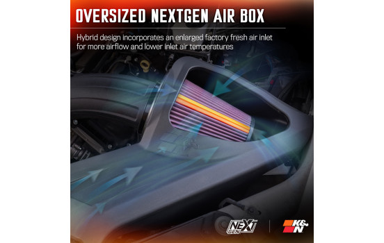 Admission d'air froid K&N NextGen compatible avec Ford F150 5.0L V8 2015- (50-2591) K&N, Image 7