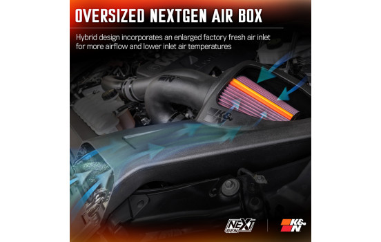 Admission d'air froid K&N NextGen compatible avec Ford F150 et F150 Raptor 2.7L/3.5L V6 2021- (50-2617) K&N, Image 7