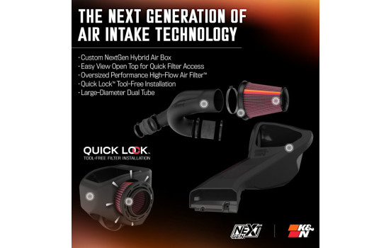 Admission d'air froid K&N NextGen compatible avec Ford F150 et F150 Raptor 3.5L V6 2017-2020 (50-2609) K&N, Image 6
