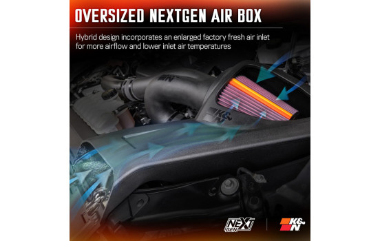 Admission d'air froid K&N NextGen compatible avec Ford F150 et F150 Raptor 3.5L V6 2017-2020 (50-2609) K&N, Image 7