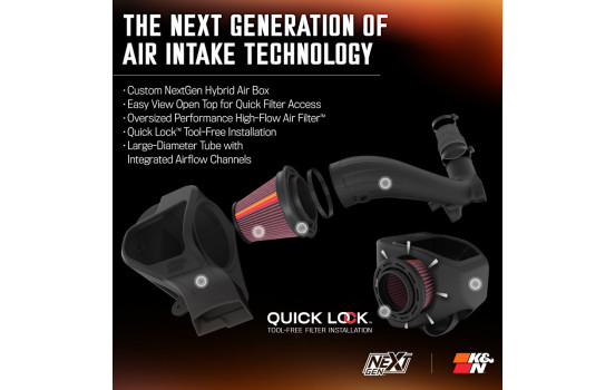 Admission d'air froid K&N NextGen compatible avec Ford Ranger 2.3L L4 2024- (50-2629) K&N, Image 6