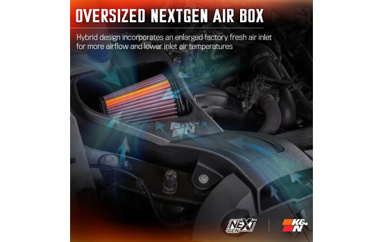 Admission d'air froid K&N NextGen compatible avec Ford Ranger 2.3L L4 2024- (50-2629) K&N, Image 7