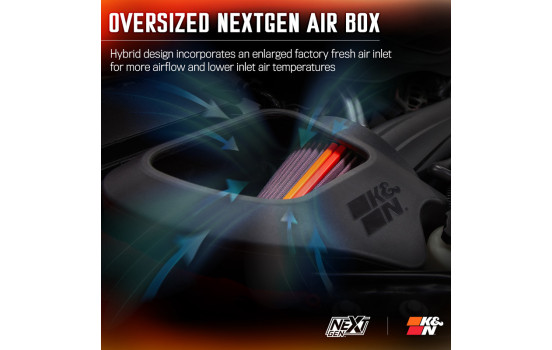 Admission d'air froid K&N NextGen compatible avec Jeep Wrangler 3.6L V6 2012-2018 (50-1566) K&N, Image 7