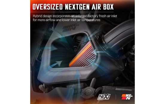 Admission d'air froid K&N NextGen compatible avec RAM 1500 5.7L V8 2019-2024 (50-1578) K&N, Image 7