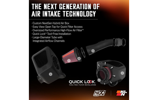 Admission d'air froid K&N NextGen compatible avec Toyota Tundra et Sequoia 5.7L V8 2012-2021 (50-9036) K&N, Image 6