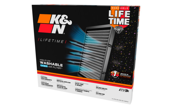 Filtre d'habitacle K&N compatible avec Audi A4 / A5 / A6 / A7 / A8 / Q5 / Q6 / Q7 / Q8 VF3027 K&N, Image 3