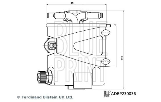 Filtre à carburant ADBP230036 Blue Print, Image 3