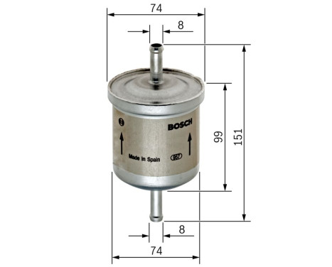 Filtre à carburant F5201 Bosch, Image 5