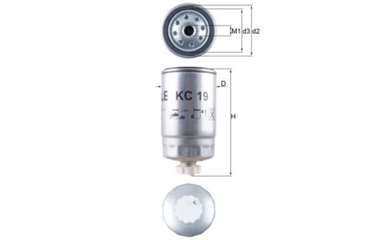 Filtre à carburant KC 19 Mahle, Image 2