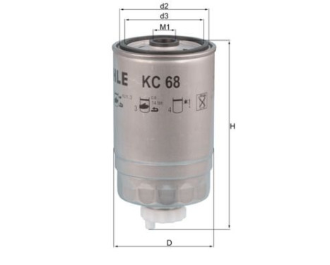 Filtre à carburant KC 68 Mahle, Image 2