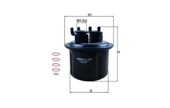 Filtre à carburant KL 1050D Mahle