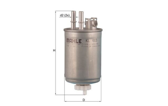 Filtre à carburant KL 483 Mahle, Image 2