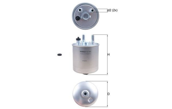 Filtre à carburant KL 639D Mahle, Image 2