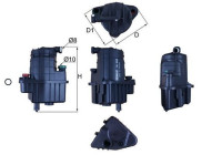Filtre à carburant KL 832D Mahle