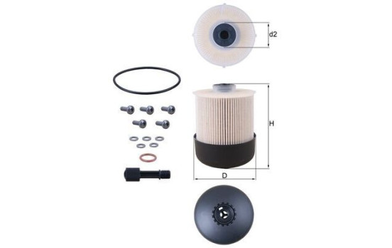 Filtre à carburant KX 338/26D Mahle, Image 2