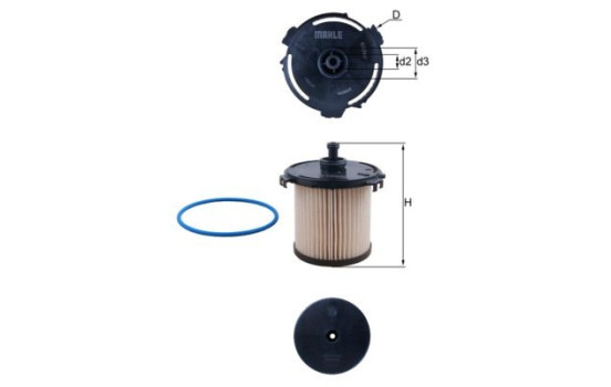 Filtre à carburant KX 387D Mahle, Image 2