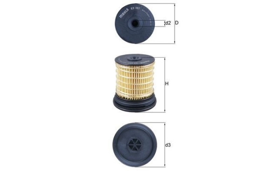 Filtre à carburant KX 397 Mahle, Image 2