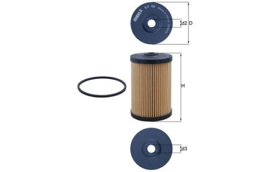 Filtre à carburant KX 68D Mahle