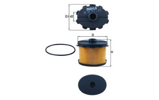 Filtre à carburant KX 84D Mahle, Image 3
