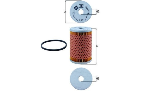 Filtre à carburant KX 9D Mahle