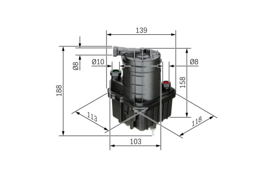 Filtre à carburant N7015 Bosch, Image 3