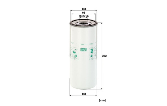 Filtre à carburant WDK 11 102/2 MANN-FILTER, Image 2