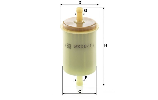 Filtre à carburant WK 28/1 MANN-FILTER, Image 2