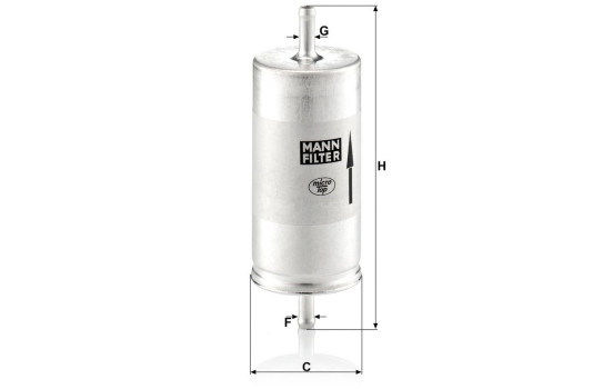 Filtre à carburant WK 413 MANN-FILTER, Image 3