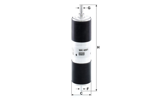 Filtre à carburant WK 6001 MANN-FILTER, Image 3