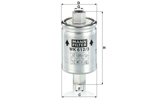 Filtre à carburant WK 612/3 Mann, Image 3