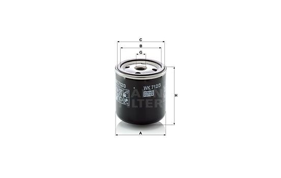 Filtre à carburant WK 712/3 MANN-FILTER, Image 2