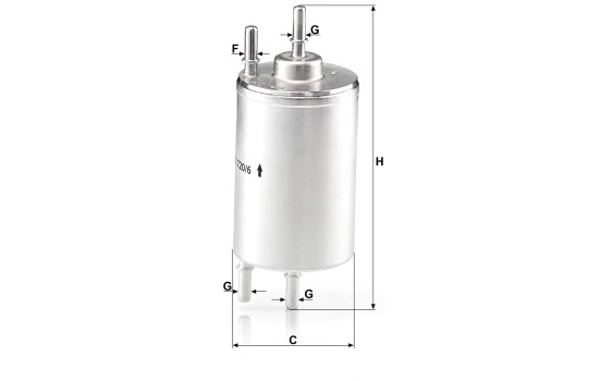 Filtre à carburant WK 720/6 Mann, Image 2