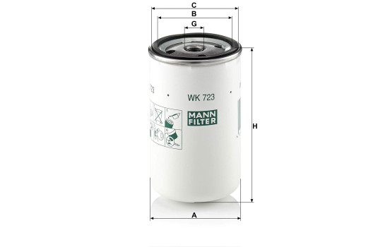 Filtre à carburant WK 723 Mann, Image 2