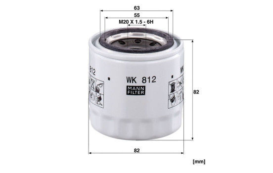 Filtre à carburant WK 812 Mann, Image 4