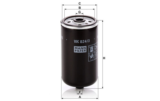 Filtre à carburant WK 824/3 MANN-FILTER, Image 4