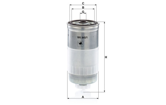 Filtre à carburant WK 845/1 Mann, Image 3