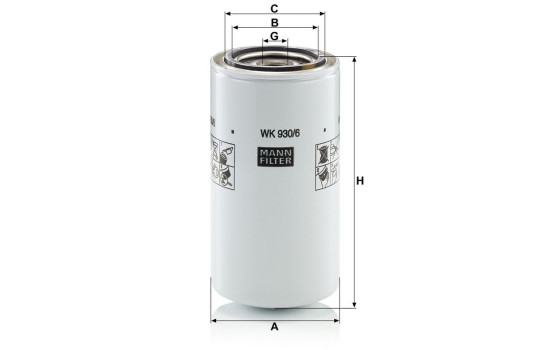 Filtre à carburant WK 930/6 x MANN-FILTER, Image 2