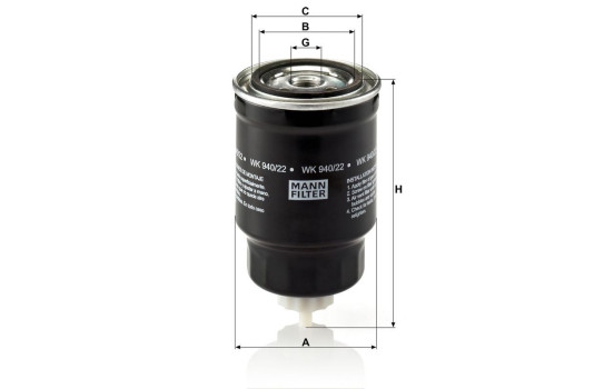 Filtre à carburant WK 940/22 Mann, Image 3