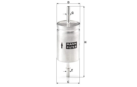Filtre à carburant WK512 MANN-FILTER, Image 2