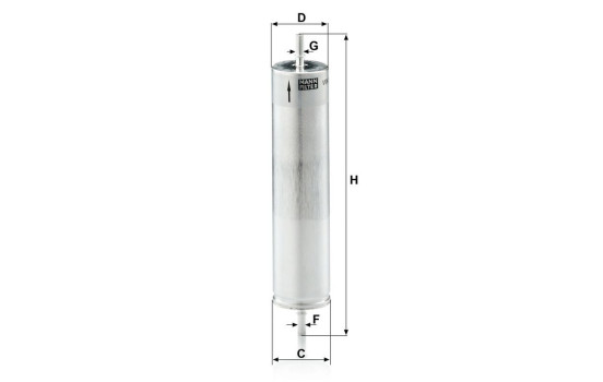 Filtre à carburant WK522 MANN-FILTER, Image 3