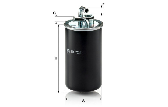 Filtre à carburant WK722/1 MANN-FILTER, Image 3