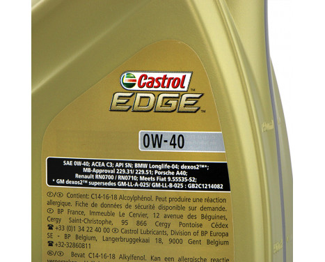 Huile moteur Castrol Edge 0W40 C3 1L, Image 3