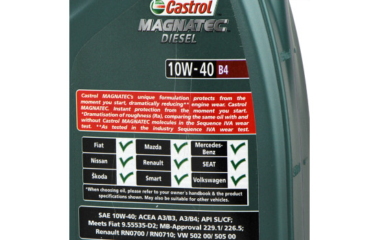 Huile moteur Castrol Magnatec Diesel 10W40 A3/B4 1L, Image 2