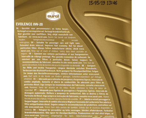 Huile moteur Eurol Evolence 0W20 1L, Image 5