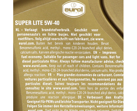Huile moteur Eurol Super Lite 5W40 A3/B4 1L, Image 3